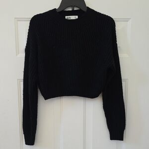 Elodie Black Crew Neck Sweater